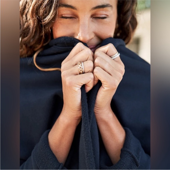 Frank & Eileen Barbara Beach Cardigan Triple Fleece British Royal Navy size M - Picture 2 of 12